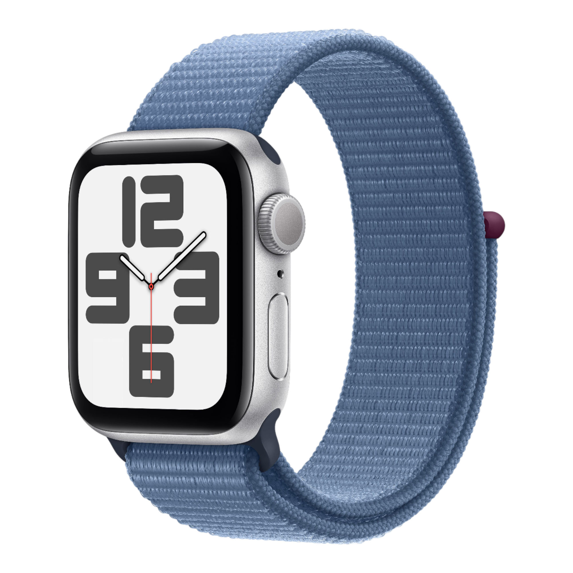 Apple Watch SE GPS, 44mm Silver Aluminum Case with Winter Blue Sport Loop - alAsil